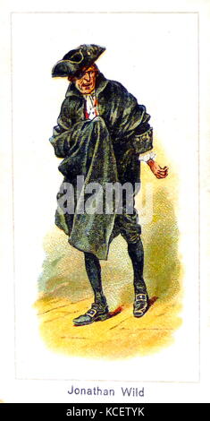 Carte d'entreprise Carte Cigarette Londres 1924 représentant : Jonathan Wild (1682 ou 1683 - 24 mai 1725) était une figure de la pègre de Londres pour l'exploitation notables des deux côtés de la loi, se présentant comme un crime fighter public intitulé le Thief-Taker 'Général'. Banque D'Images