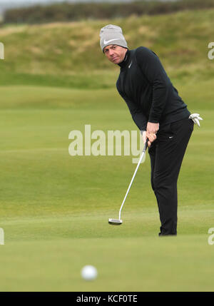 St Andrews, Fife, Scotland, UK. 4 octobre, 2017. L'Alfred Dunhill Links Championship. Rory McIlroy, joue un tour de pratique à l'Alfred Dunhill Cup, St Andrews, Fife, Scotland, UK Le mercredi 4 octobre 2017 Crédit : Derek Allan/Alamy Live News Banque D'Images