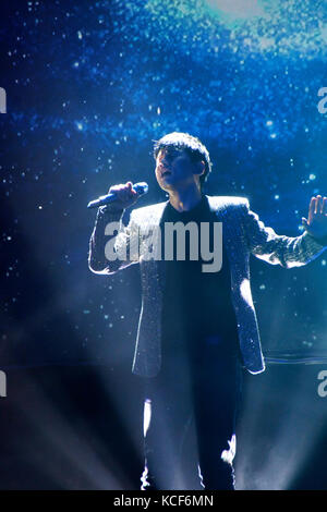 London, UK, 4 octobre 2017. zhang jie concert à l'O2 dans le cadre d'indigo le son de mon cœur world tour. Crédit : Calvin tan/Alamy live news Banque D'Images