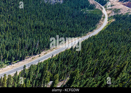 Vue depuis Washington pass oublier dans le parc national des North Cascades Cascades nord - autoroute autoroute 20 dans l'état de Washington, United States Banque D'Images