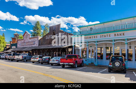 Vieille ville de style ouest winthrop dans okanogan county dans l'état de Washington aux États-Unis. Banque D'Images