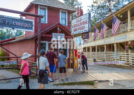 Vieille ville de style ouest de Winthrop dans le comté d'Okanogan dans l'État de Washington aux États-Unis. Banque D'Images