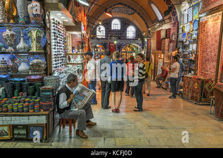 Grand Bazar, Kapali Carsi, Istanbul, Turquie Banque D'Images