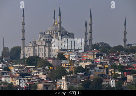 Sultan Ahmet Camii, la Mosquée Bleue, Istanbul, Turquie Banque D'Images