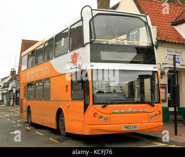 Sanders les entraîneurs, les transports publics, voitures, autocar, excursions, voyage, excursion, excursions, voyages, entreprises, société, voyage Fakenham, Norfolk, Angleterre Banque D'Images