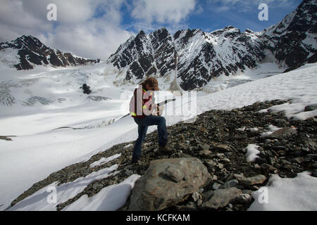 Alaska, alpine, Constantine, glacier, glacier creek, glace, Palmer, projet, la toundra de Porcupine Creek, États-Unis Banque D'Images