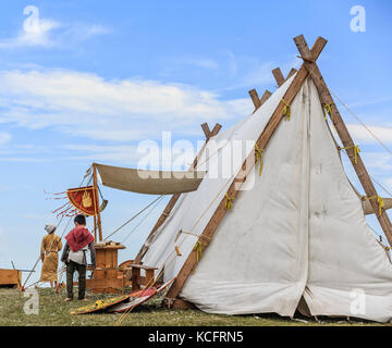 Village Viking à l'Icelandic Festival du Manitoba, Gimli, Manitoba, Canada Banque D'Images