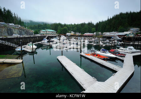 Telegraph Cove, l'île de Vancouver, BC Canada Banque D'Images