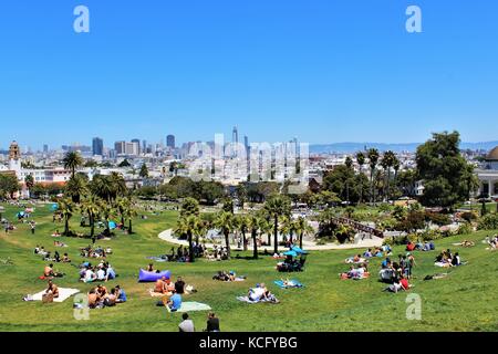 Mission Dolores Park, San Francisco Banque D'Images