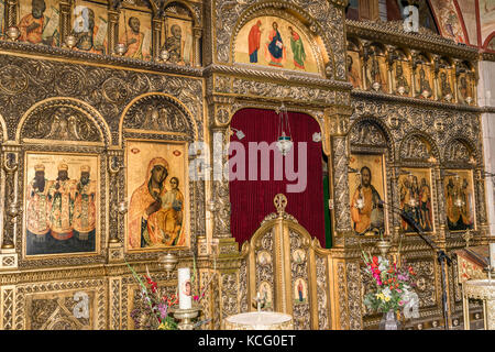 Iconostase de la cathédrale melkite Banque D'Images