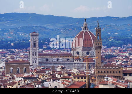 Vue de Florence de forte belvedere italie Banque D'Images