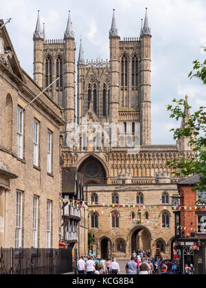 La Cathédrale de Lincoln Lincoln Lincolnshire en Angleterre Banque D'Images