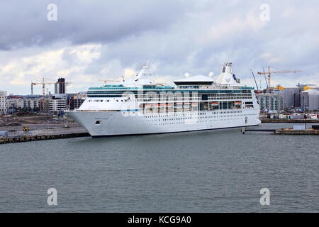 Mme Vision of the Seas bateau de croisière dans le port d'Helsinki, Finlande Banque D'Images