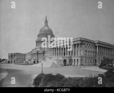 États-unis d'Amérique, le Capitole à Washington, l'amélioration numérique reproduction d'une photo historique de l'année 1899 (estimé)