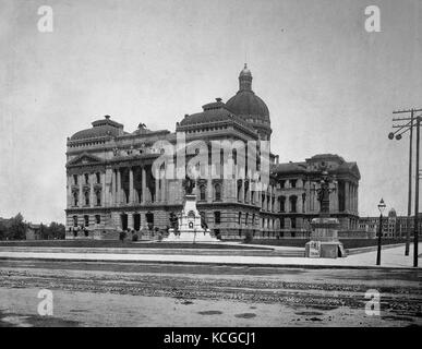 États-unis d'Amérique, le Capitol à Indianapolis, Indiana State, amélioration numérique reproduction d'une photo historique de l'année 1899 (estimé)