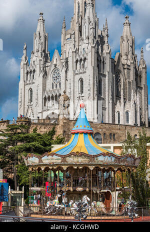 Temple Expiatori del Sagrat Cor, Tibidabo, Barcelone, Espagne Banque D'Images