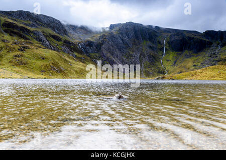 L'Idwal Llyn Devil's Kitchen, Galles, Royaume-Uni Banque D'Images