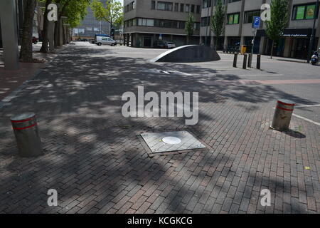 Des ville d'Eindhoven. Sécurité des piétons et l'équipement de contrôle de la circulation Banque D'Images