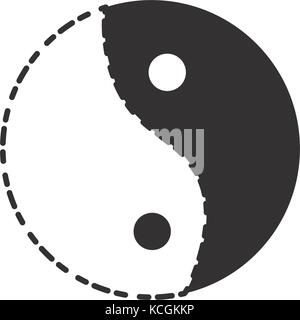 Yin Yang icône sur fond blanc vector illustration Illustration de Vecteur