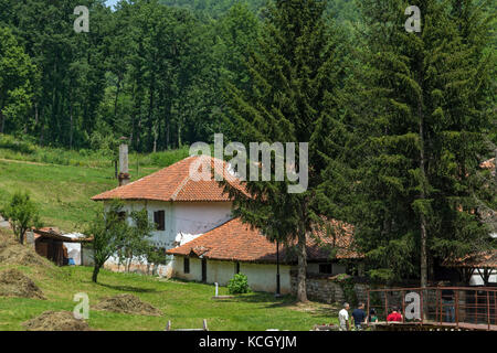 Montagne des Balkans et monastère de Poganovo de Saint Jean le théologien, Serbie Banque D'Images