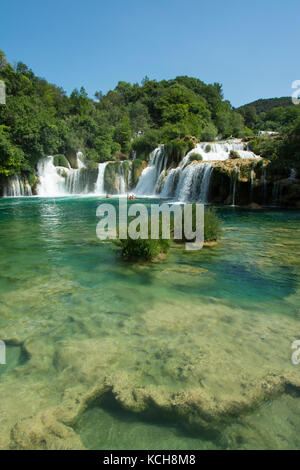 Le Parc National de Krka, voie d'eau de Krka, Croatie Banque D'Images