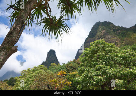 L'iao needle, l'iao Valley State Park, Maui, Hawaii Banque D'Images