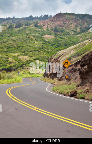 L'autoroute 340, Maui, Hawaii, Maui, Hawaii Banque D'Images