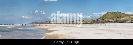 Plage à l'extrémité ouest de l'île de la mer du Nord juist en Frise orientale, en Allemagne, en Europe. Banque D'Images