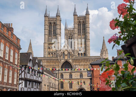 La Cathédrale de Lincoln Lincoln Lincolnshire en Angleterre Banque D'Images