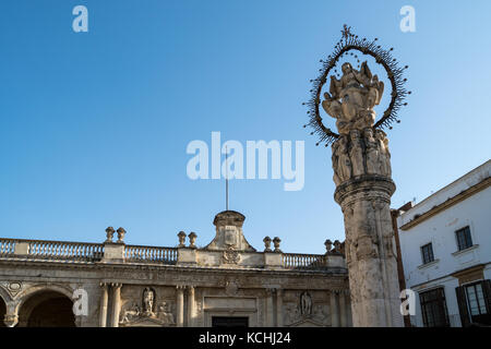 Monument à Plaza de Assomption Asunción à Jerez de la Frontera, Andalousie, Espagne Banque D'Images