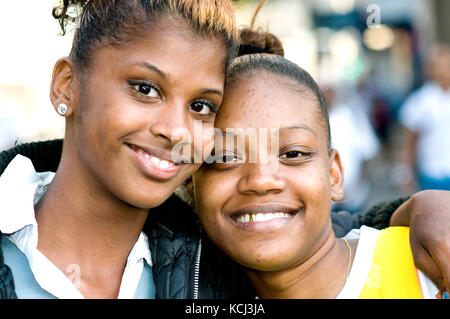 Les filles de l'école, Port Louis, ile Maurice Banque D'Images