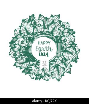 Heureux le jour de la terre illustration Illustration de Vecteur