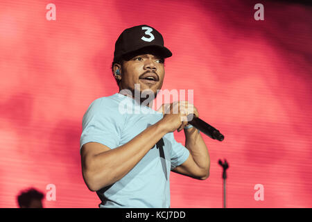 Le rappeur américain et la chance lyricienne le rappeur interprète un concert à Falconer Salen à Copenhague. Danemark, 15/11 2016. Banque D'Images