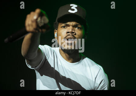 Le rappeur américain et la chance lyricienne le rappeur interprète un concert à Falconer Salen à Copenhague. Danemark, 15/11 2016. Banque D'Images