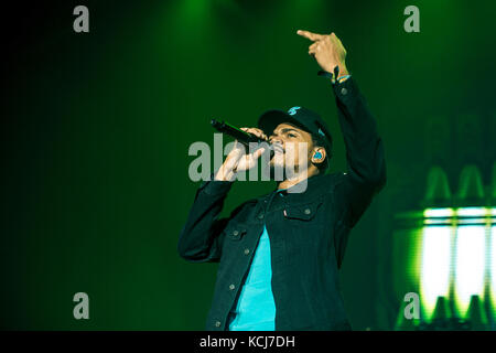 Le rappeur américain et la chance lyricienne le rappeur interprète un concert à Falconer Salen à Copenhague. Danemark, 15/11 2016. Banque D'Images