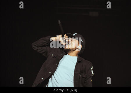 Le rappeur américain et la chance lyricienne le rappeur interprète un concert à Falconer Salen à Copenhague. Danemark, 15/11 2016. Banque D'Images