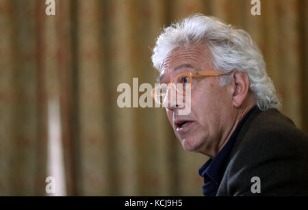 Lincoln Seligman, filleul de Sir Edward Heath, lors d'une conférence de presse au Wrag Barn Golf & amp ; Country Club dans le Wiltshire. Banque D'Images