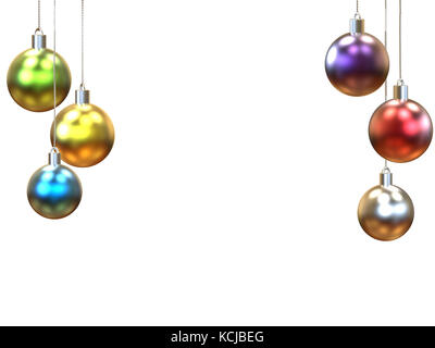 Le rendu 3D pour la décoration du bal de Noël coloré Banque D'Images