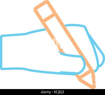 La main avec un crayon vector illustration Illustration de Vecteur