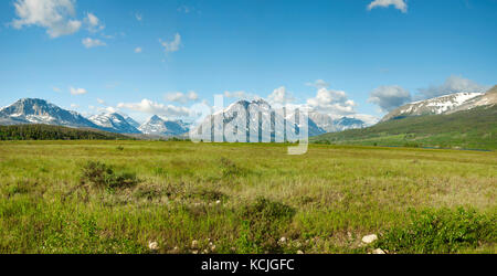 Vue panoramique de l'entrée est de Glacier National Park dans le Montana Banque D'Images
