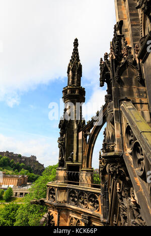 À partir de détails du Scott Monument, Édimbourg, Écosse Banque D'Images