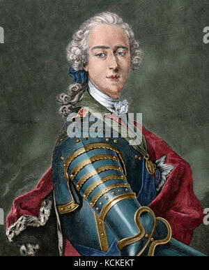 Charles Édouard Stuart (1720-1788), connu comme le Jeune Prétendant et le jeune chevalier. Deuxième prétendant Jacobite aux trônes d'Angleterre, d'Écosse, la France et l'Irlande, comme Charles III, à partir de la mort de son père en 1766. Portrait. Gravure de R. Taylor. De couleur. Banque D'Images