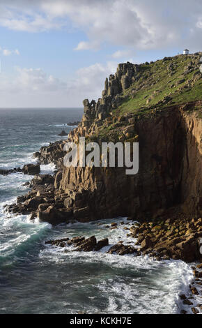 Dr Johnson's Head, Land's End, Cornwall Banque D'Images