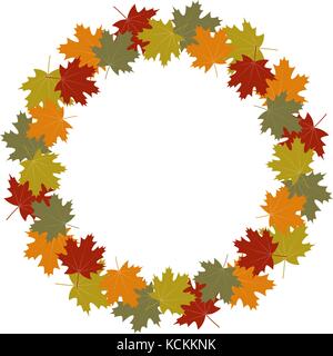 Les feuilles d'automne floral frame, vector Illustration de Vecteur