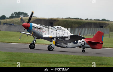 Amérique du Nord P-51 D Mustang. Avion d'aviateurs Tuskegee. Le premier escadron africain américain. Banque D'Images