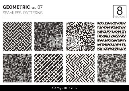 Les modèles sans couture géométrique minimal défini Illustration de Vecteur