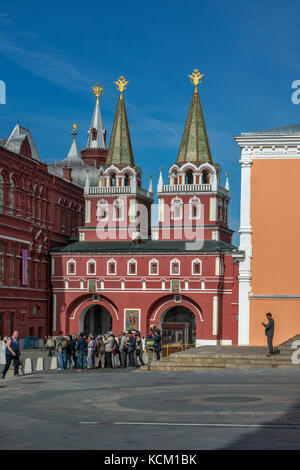 La porte de la résurrection, la Place Rouge à Moscou, Russie Banque D'Images