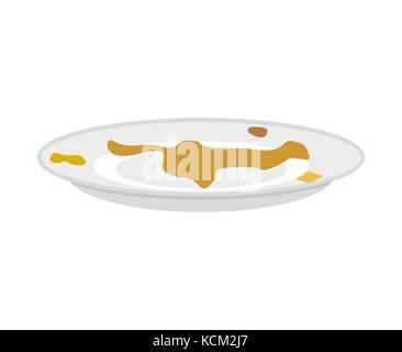 Les plaques sales. isolés plats impur. vector illustration Illustration de Vecteur