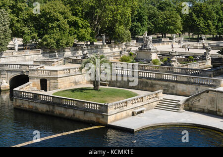 Jardins de la fontaine, Nîmes, france Banque D'Images