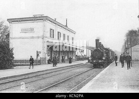 La gare de Ris Orangis Carte Postale 6 Banque D'Images